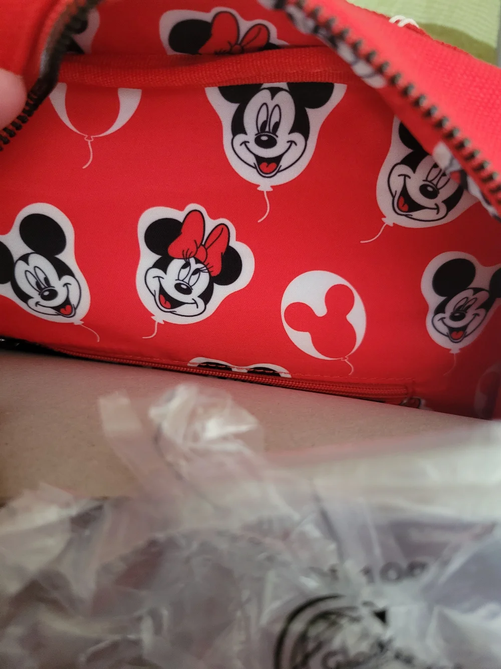 Disney Parks Backpack 2025 Loungefly Canvas Mickey Minnie Balloons Red NWT